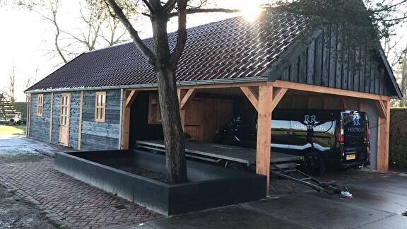 houten schuur bouwen