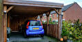 Douglas houten carport Rolde, Drenthe